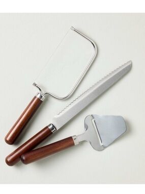 Hearth & Hand with Magnolia Set of 3 Cheese Slicers & Bread Knives Knife Set NEW